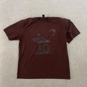 Small brown mushroom oversized t shirt